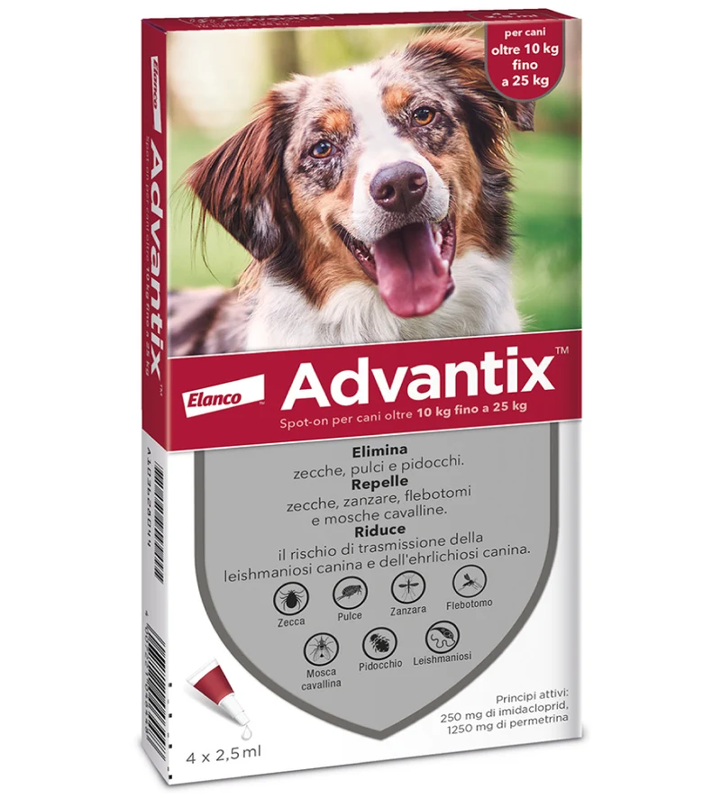 Elanco - Advantix - Da 10 a 25 kg - 4 pipette