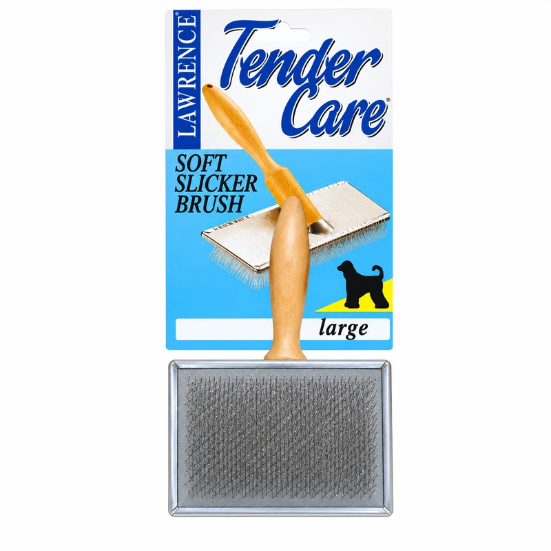 Lawrence Soft Pins Blow Drying Card Slicker Brush for Dogs Large 12.5x8cm