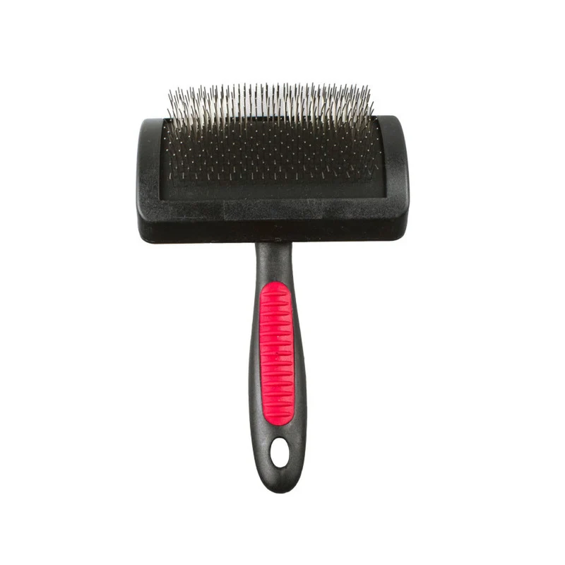 IdealDog Lucia Professional Hard Long Pin Slicker Brush for Dogs & Cats Medium