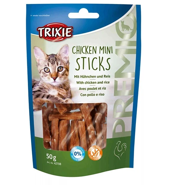 Expiry Date 05-Oct-26 Trixie Premio Mini Sticks Cat Treats - 50G