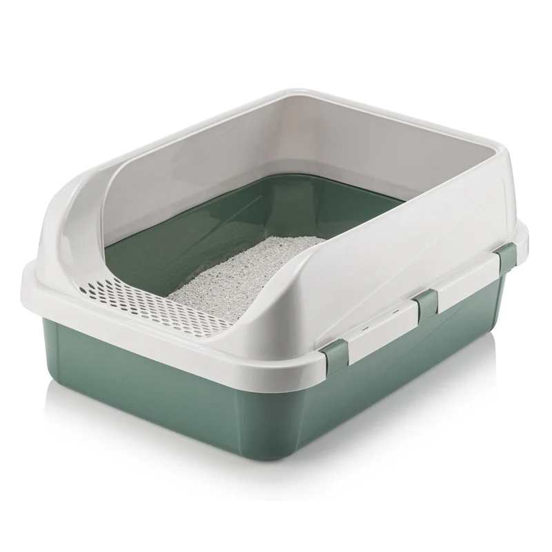 Thunder Paws Open Cat Litter Box Green 41.5x57.2x24.3cm