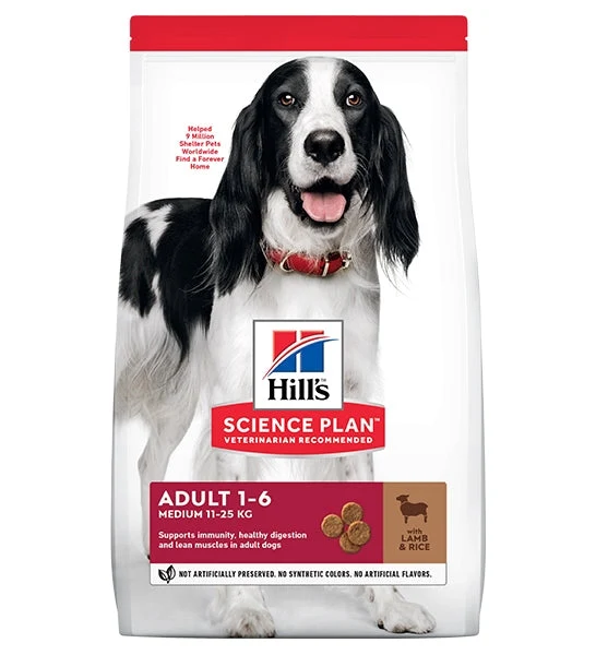 Expiry Date 30-Dec-26 Hill's Science Plan Medium Adult with Lamb & Rice - 14KG
