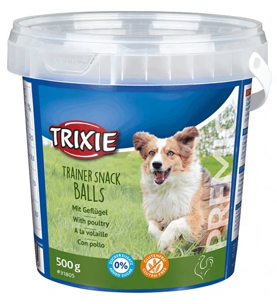 Expiry Date 31-Oct-26 Trixie Premio Trainer Snack Poultry Balls Dog Treats - 500G