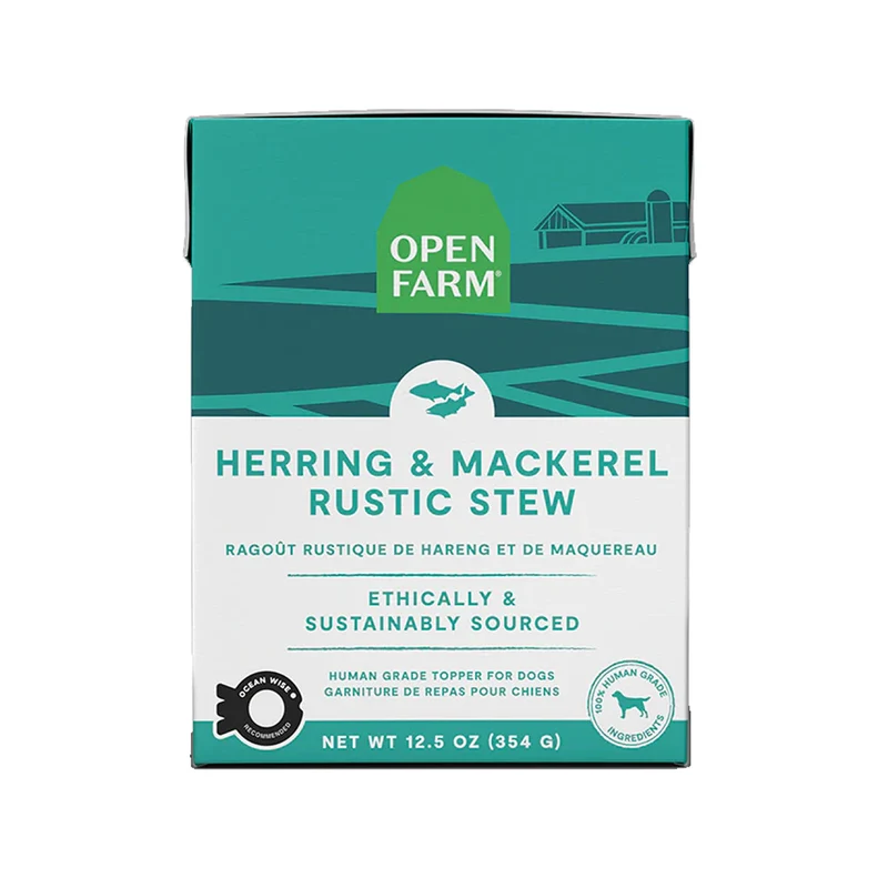 Expiry Date 30-Oct-26 Open Farm Herring & Mackerel Rustic Stew Wet Dog Food - 354G