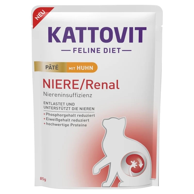 Busta Kattovit Feline Diet Renal Pate Pollo per Gatti 85g