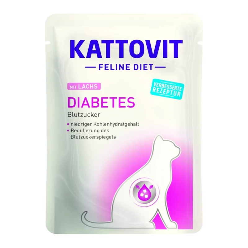 Busta Kattovit Feline Diet Diabetes Salmone per Gatti 85g