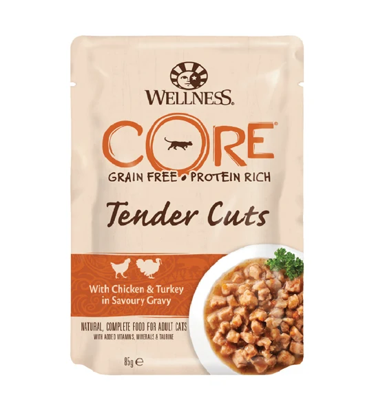 Wellness Core Tender Cuts with Chicken and Turkey in Gravy Cat Wet Food 85G