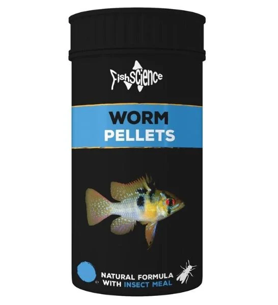FishScience Tropical Fish Worm Pellets Fish Food 55G
