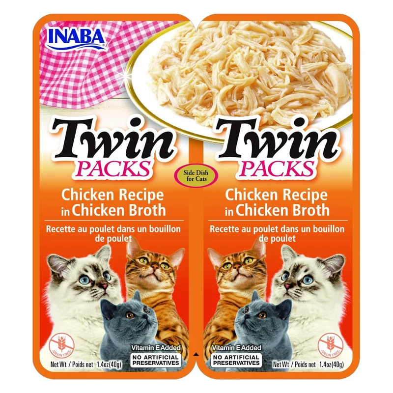 Inaba Twin Pack Chicken Recipe In Chicken Broth Wet Cat Food 2x40G