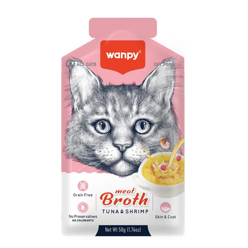 Wanpy Meat Broth Tuna & Shrimp for Cats 50g