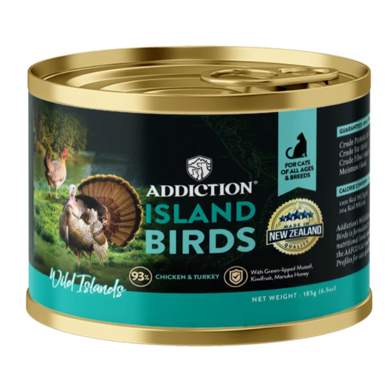 Addiction Wild Islands Island Birds Chicken & Turkey Canned Cat Wet Food 185G