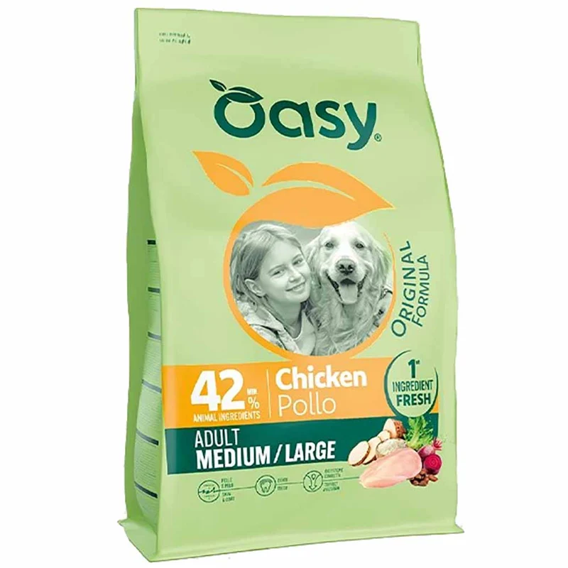 Alimento secco cane Oasy Adult Medium Large pollo 10 kg