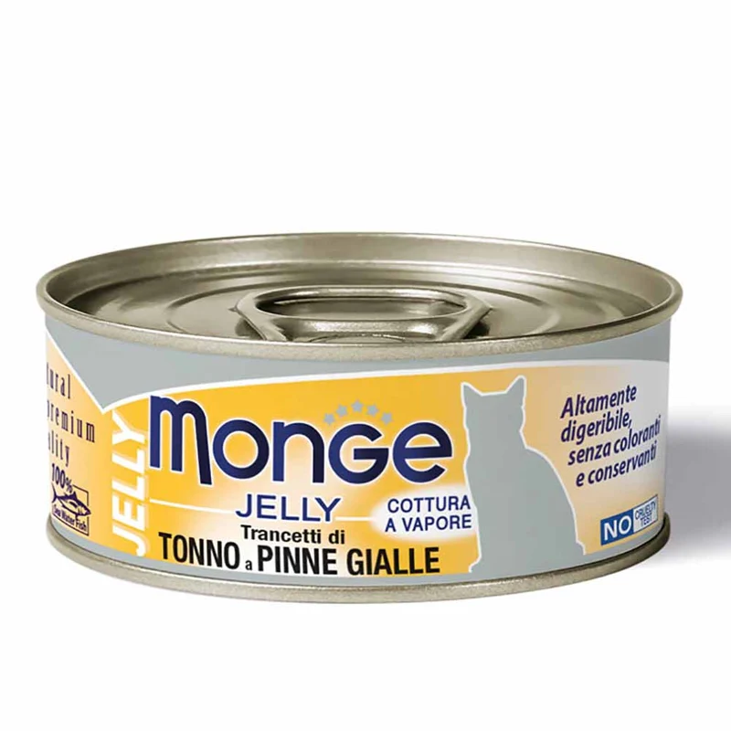 Alimento gatto Monge Jelly Tonno pinne gialle 80g