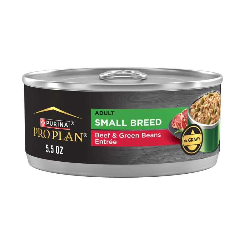 PURINA Pro Plan Adult Small Breed Wet Dog Food With Beef & Green Beans Entree in Gravy 156G