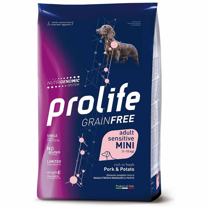 Alimento secco cane Prolife Adult Mini maiale patate 7 kg