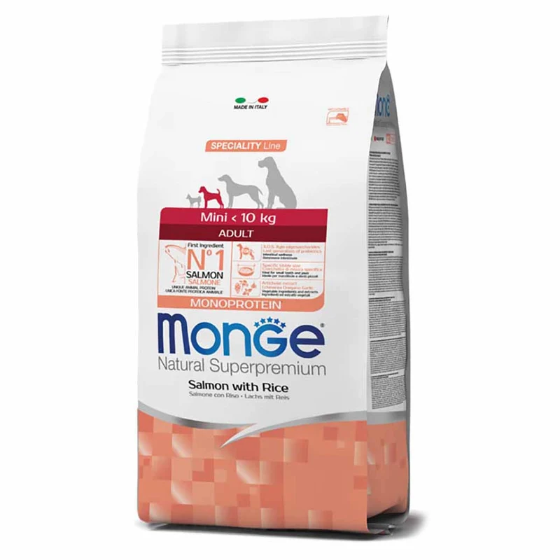 Alimento cane Monge Mini adult salmone e riso 2,5kg