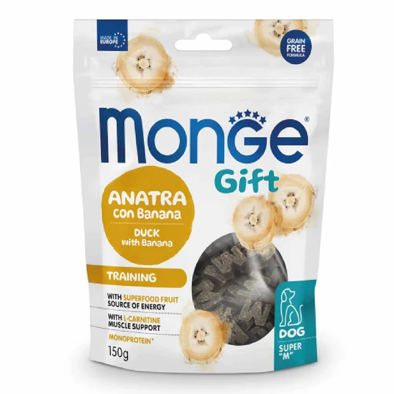 Alimento cane Monge Gift Super M Training Anatra con Banana 150g