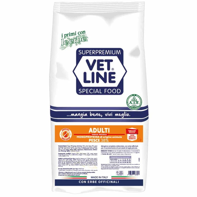 Alimento secco cane adulto taglia piccola pesce 3kg Vet Line