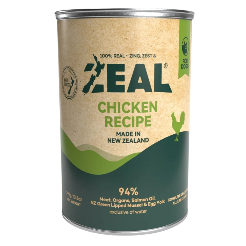 Zeal Grain Free Chicken Recipe Wet Dog Food 390G