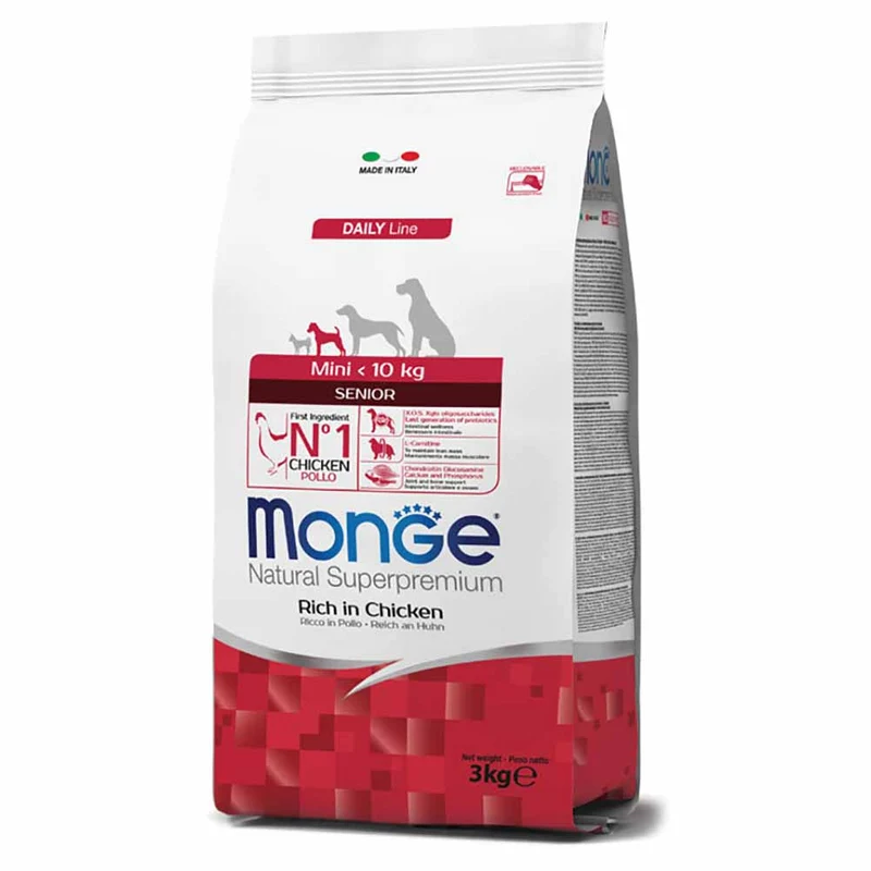 Alimento cane Monge superpremium Senior Mini pollo 3kg