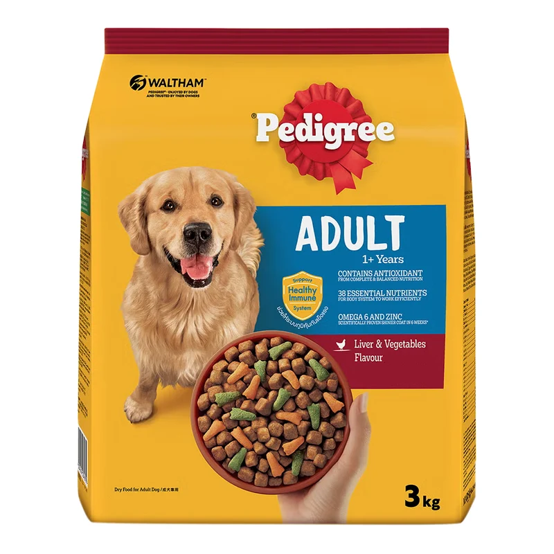 Pedigree Liver & Vegetables Adult Dry Dog Food 3KG