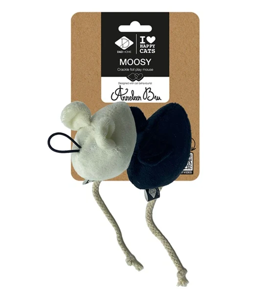D&D Home I Love Happy Cats Moosy Play Mouse Cat Toy 20x5x5cm