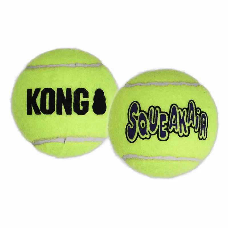 Kong Squeakair 6pcs Tennis Balls Dog Toy Yellow Medium