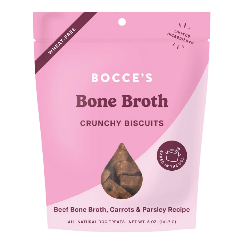 Bocce's Bakery Bone Broth Biscuits Dog Treat 5oz