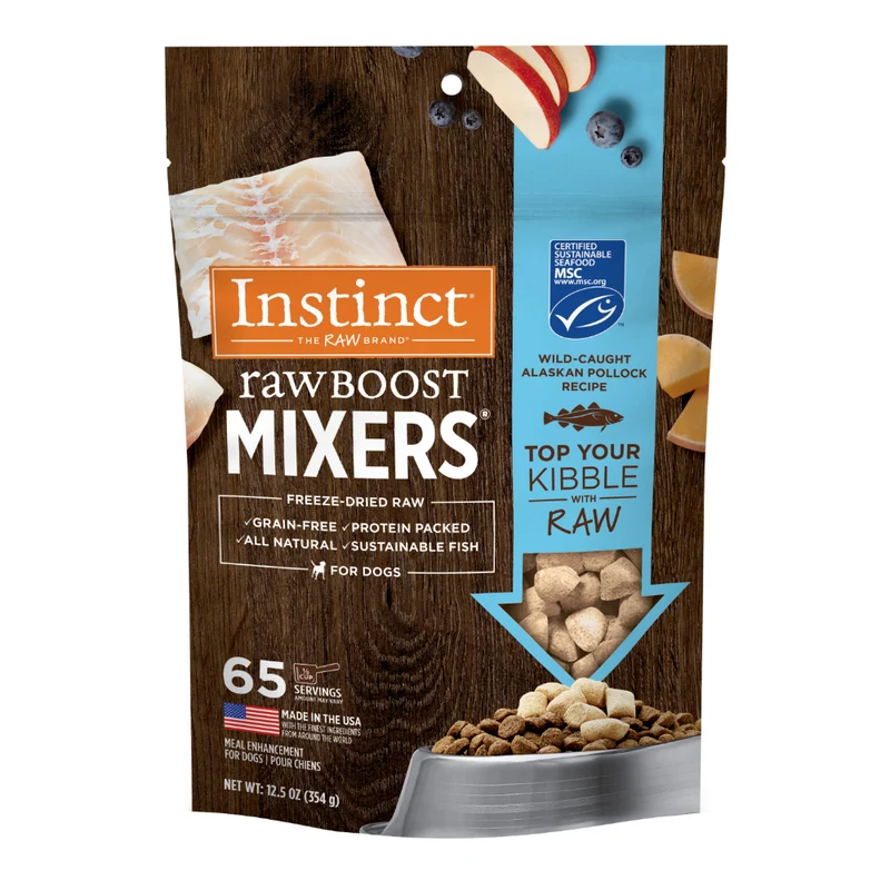 Instinct Raw Boost Mixers Wild-Caught Alaskan Pollock Recipe Dog Food Topper