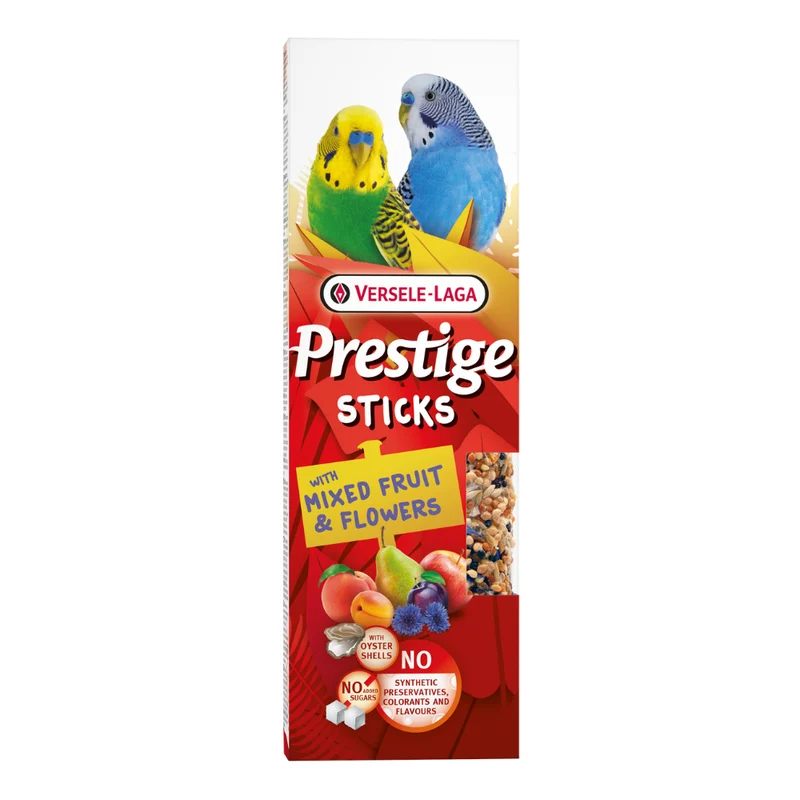 Versele Laga Prestige Sticks Small Parakeets with Mixed Fruit & Flowers Bird Treat 60G
