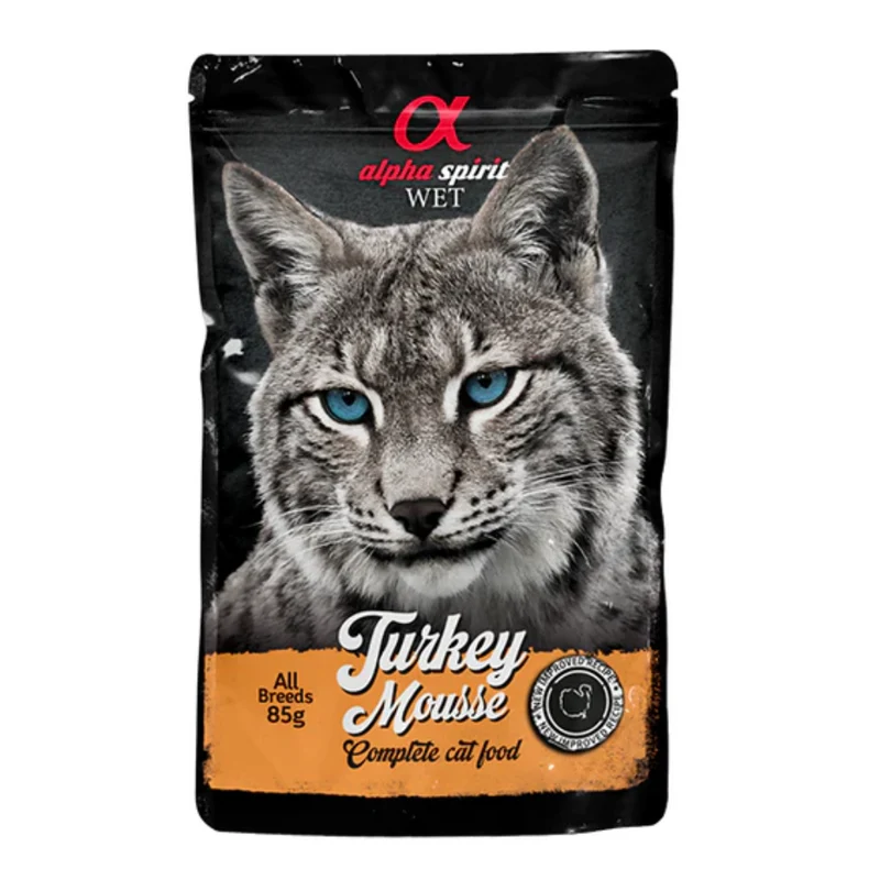 Alpha Spirit Turkey Mousse Cat Wet Food 85G
