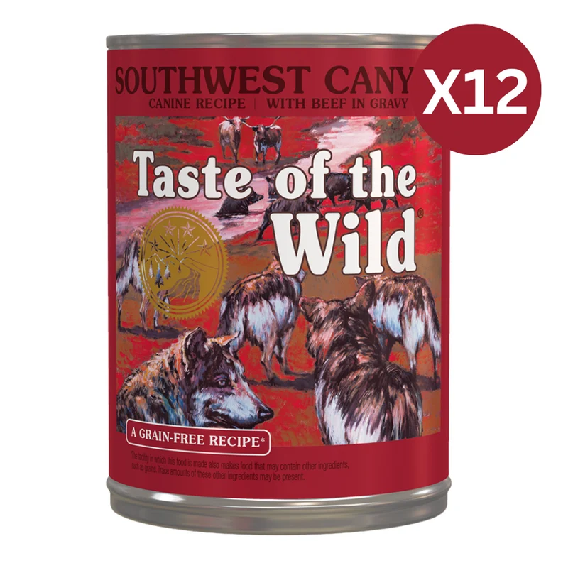 Taste of the Wild Southwest Canyon Canine with Beef in Gravy Wet Dog Food 390G - Pack of 12