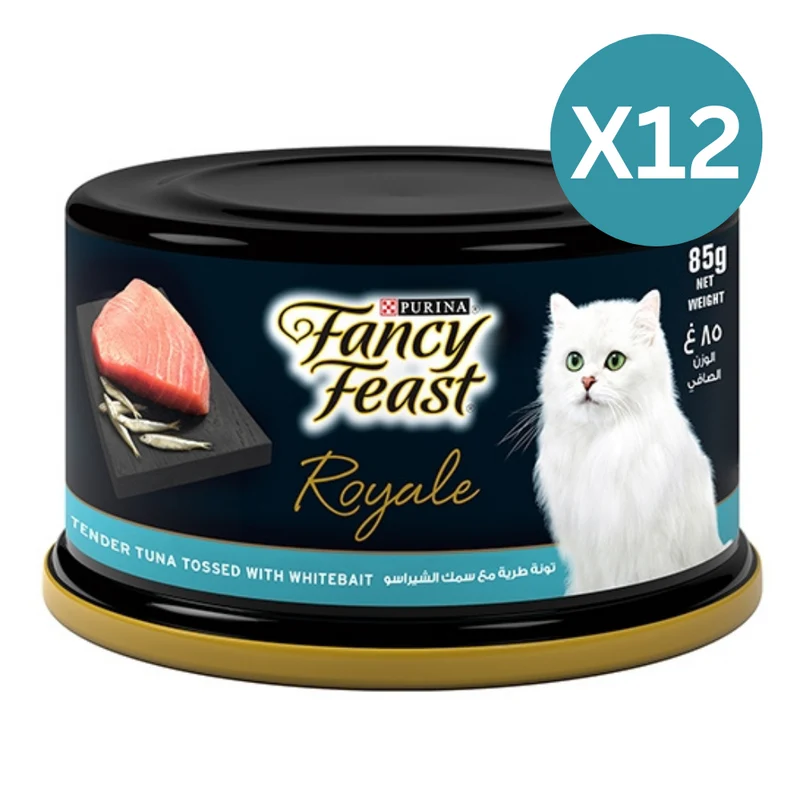 Fancy Feast Royale Tender Tuna Tossed with Whitebait Cat Wet Food 85G - Pack of 12