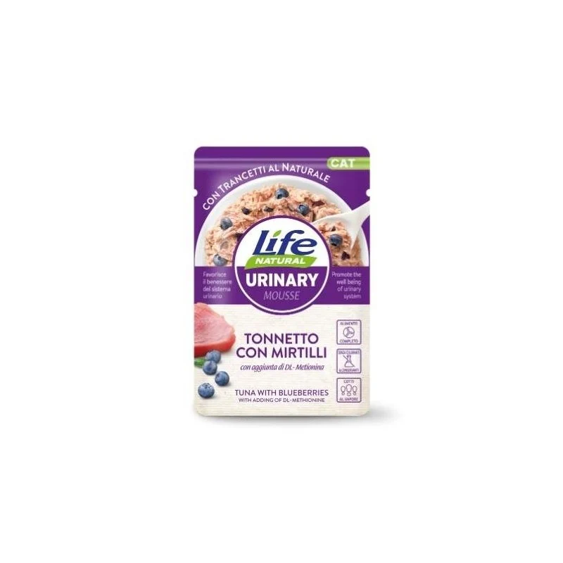 LifeCat Natural Urinary Tonnetto e Mirtilli - Alimento Umido Gatti - 70 g
