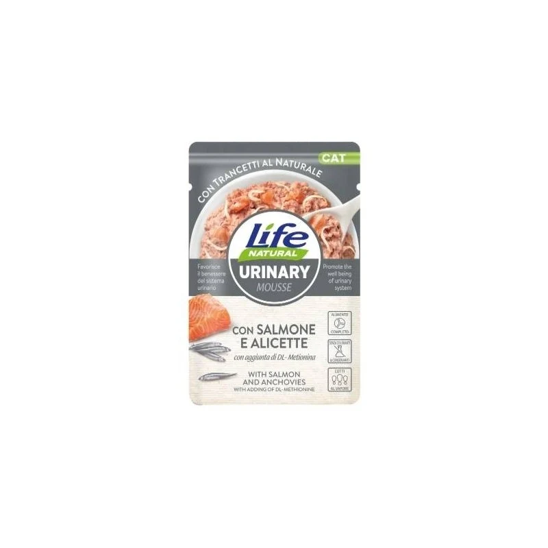 LifeCat Natural Urinary Salmone e Alicette - Alimento Umido Gatti - 70 g