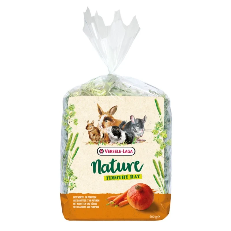 Versele-Laga Nature Timothy Hay Carota e Zucca - Fieno per Roditori - 500 g