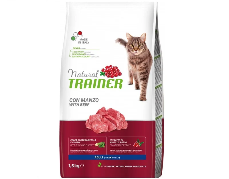 Trainer Gatto Natural Adulto Manzo 1,5 kg