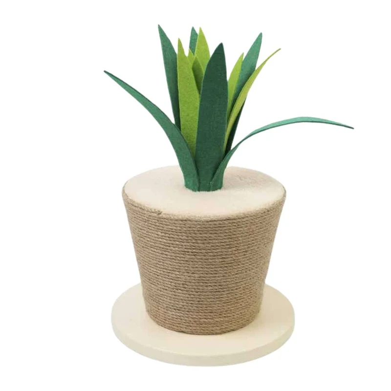 Tiragraffi per Gatti Leopet Modello Agave - Sisal e Peluche - 30x30x40 cm