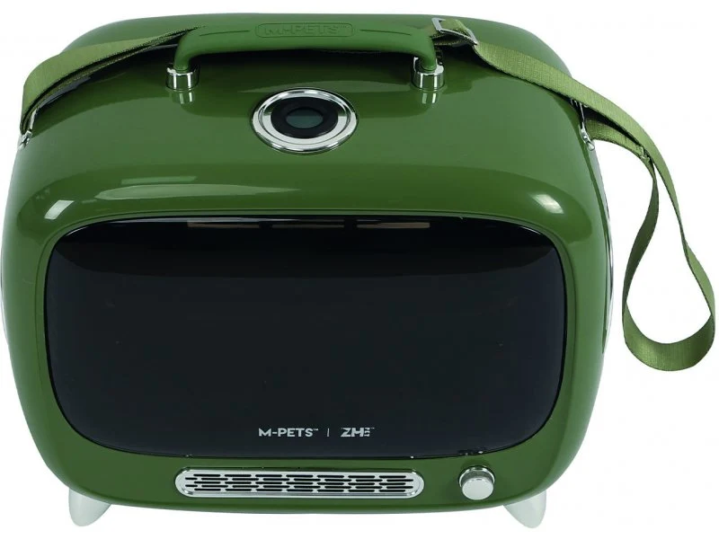 Trasportino Sixties Design TV per Cani Piccoli e Gatti - Verde