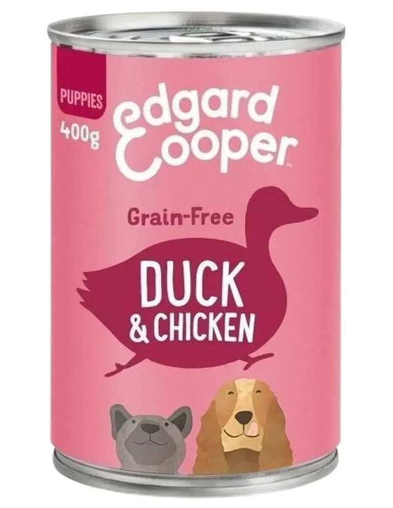 Edgard & Cooper Puppy Anatra e Pollo - Umido per Cuccioli - Lattina 400 g