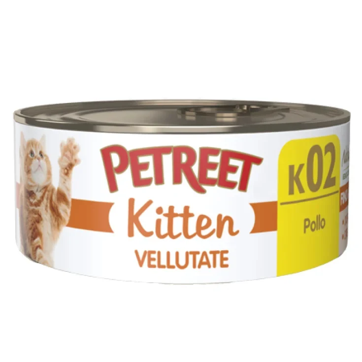 Petreet Vellutate Kitten Pollo - Alimento Umido per Gattini - 60 g