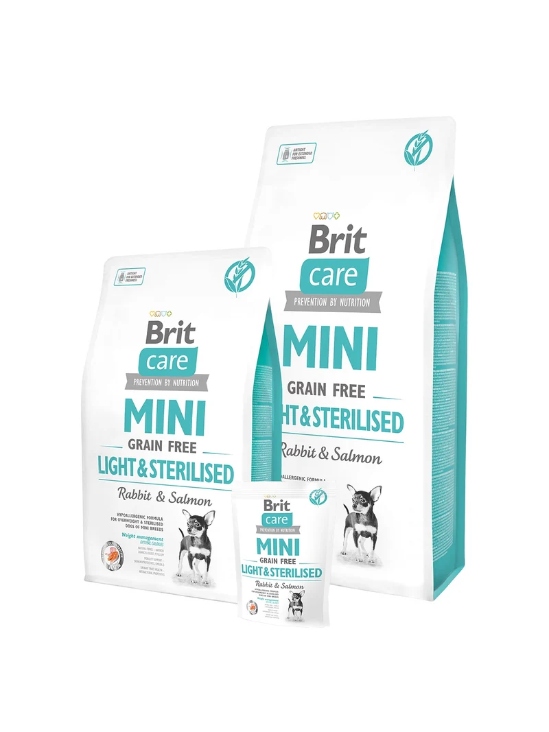 Brit Care Cane Mini Grain Free Light & Sterilised Rabbit & Salmon 2 kg