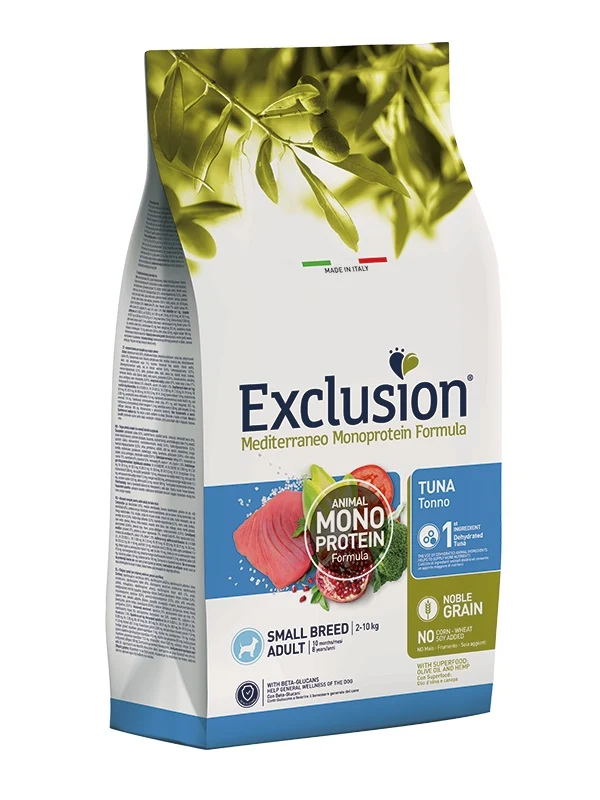 Exclusion Cane Mediterraneo Adulto Small Tonno 2 kg