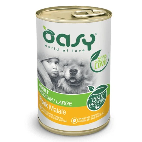Oasy One Animal Protein Adult Maiale - Umido Monoproteico Cani All Breed - 400g
