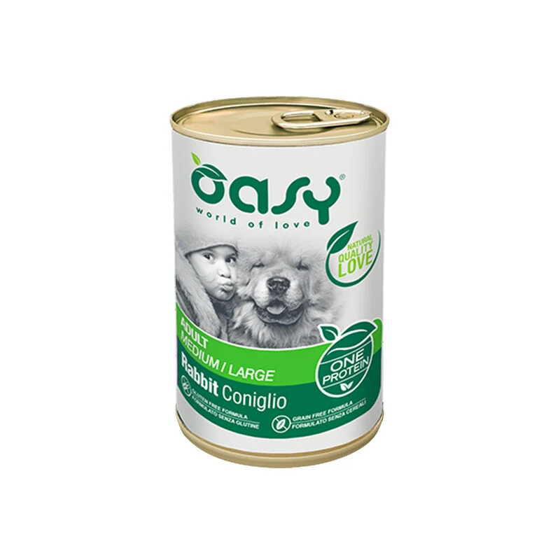 Oasy One Animal Protein Adult Coniglio - Umido Monoproteico Cani - 400 g
