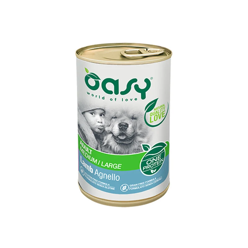 Oasy One Animal Protein Adult Agnello - Umido Monoproteico Cani All Breed - 400g