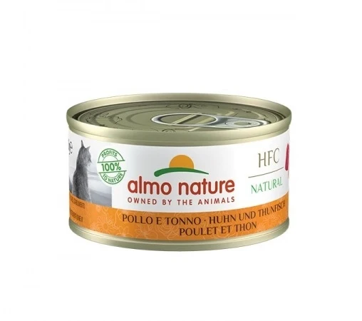ALMO NATURE HFC NATURAL CATS 24X70 G POLLO E TONNO