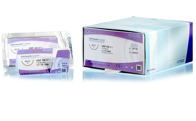 CHIRASORB EP2 (USP 3/0) DS25 Viola Ago 3/8 triangolare 75cm