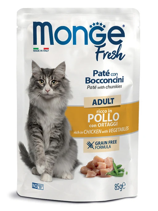 Monge Gatto Fresh Busta Adulto Pollo & Ortaggi 85 g