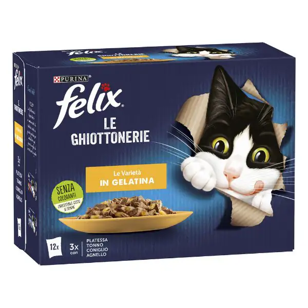 Purina Felix le Ghiottonerie Le Varietà in Gelatina Multipack 12x85 gr